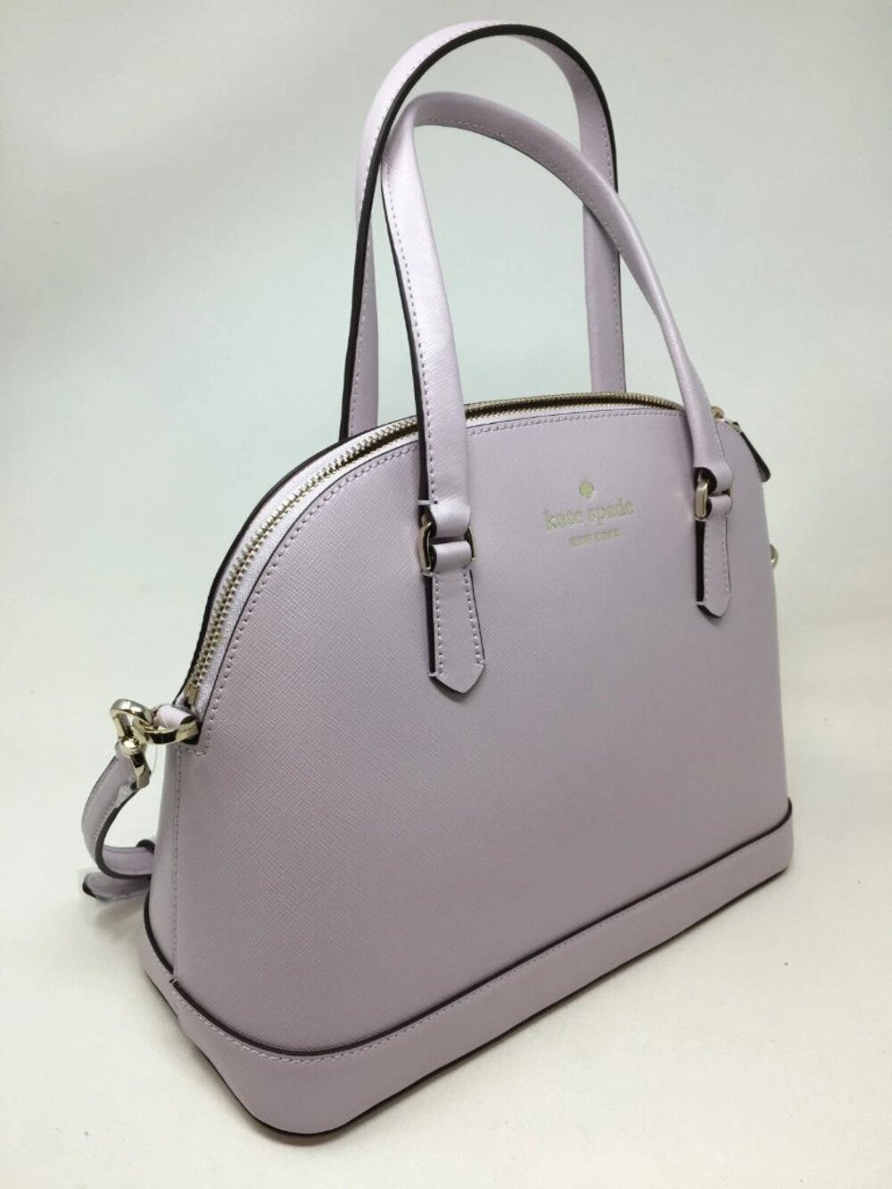 Kate Spade Sadie Leather Dome Satchel Crossbody Lilac Moonlight NEW
